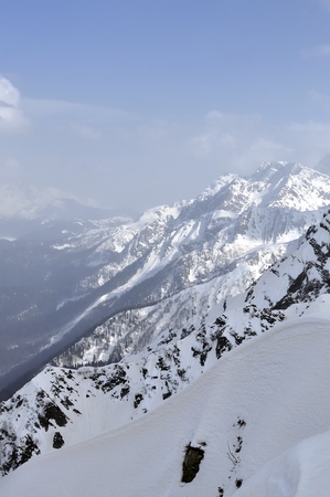 Winter mountain landscapeの写真素材