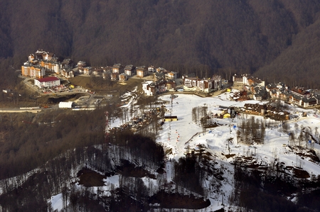 Mountain landscape in Sochi, Russiaの写真素材