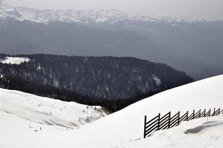 Winter mountain landscapeの写真素材