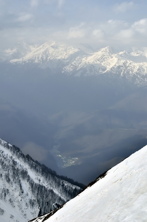 Winter mountain landscapeの写真素材