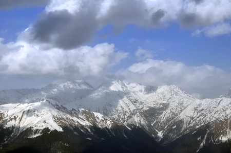 Winter mountain landscapeの写真素材