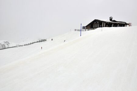 Restaurant at top Roza Khutor in Sochi, Russiaの写真素材