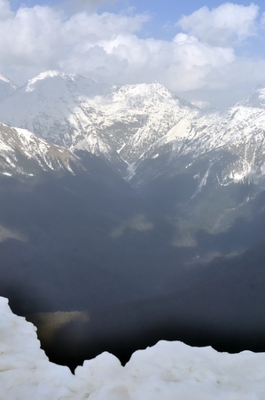 Winter mountain landscapeの写真素材