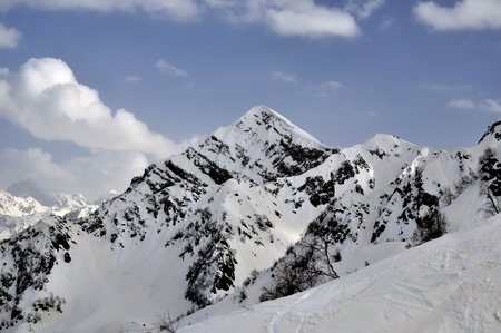 Winter mountain landscapeの写真素材