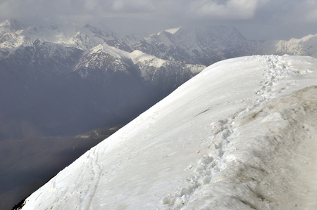 Winter mountain landscapeの写真素材