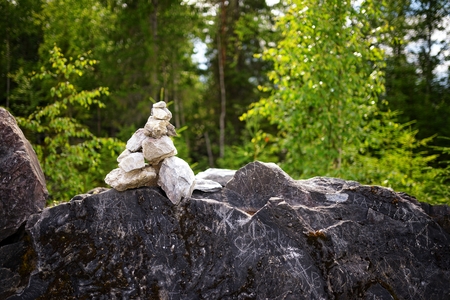 Stone pyramid trollの写真素材