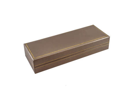 The pen bax for give of white backgroundの写真素材