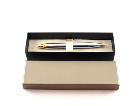 The pen in box of isolatedの写真素材