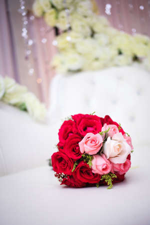 Wedding flower bouquet.Selective focus.の写真素材