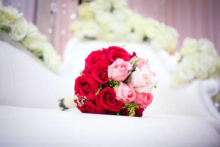 Wedding flower bouquet.Selective focus.の写真素材