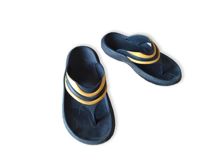 flip flops isolated on white background.の写真素材