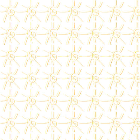 Seamless pattern with sun hand drawn by marker. Sunny repeating texture in yellow colors. Original...