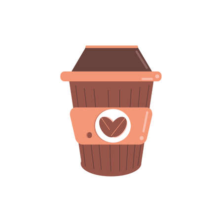 paper coffee cup as illustration of coffee take out.Vectorのイラスト素材