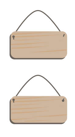 Empty wooden plaques for text. Vector stock.のイラスト素材
