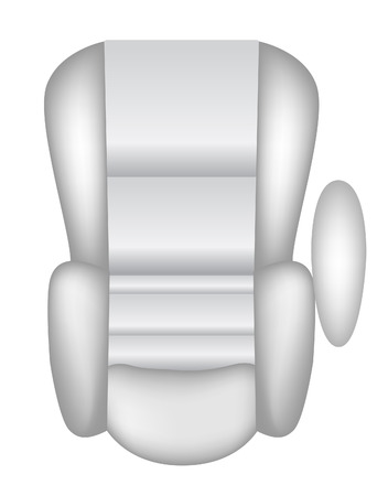 vector illustration of a car seat isolated on whiteのイラスト素材