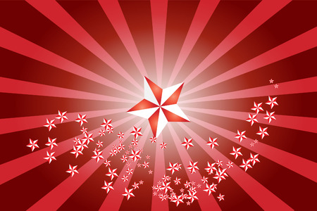 vector illustration of white red starburst backgroundのイラスト素材