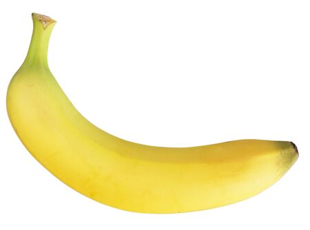 Fresh golden banana isolated on white backgroundの写真素材