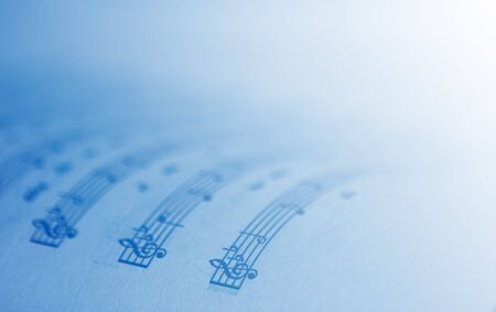 Music theme background with blue gradient colorの写真素材