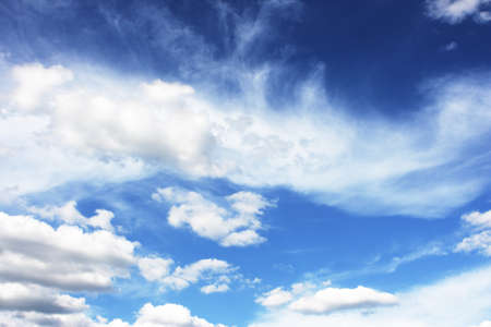 Summer blue sky with white cloud