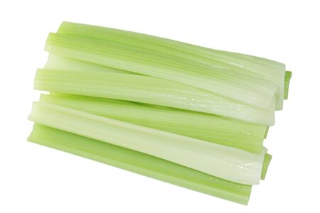 Group of celery stalks isolated on white backgroundの写真素材