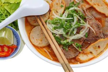 Hue Beef and Pork Rice Vermicelli with vegetable