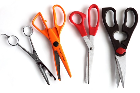 Set of  shea, zig zag, hair scissors 