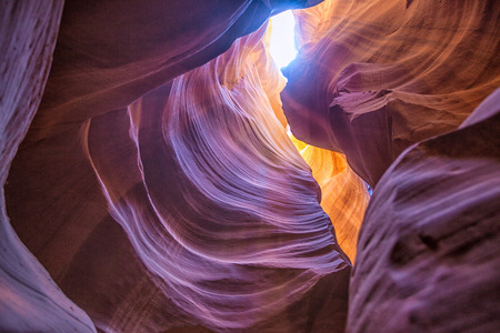 Sandstone formation of a girl's head shape inside upper Antelope Canyon