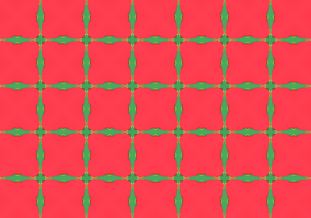 Red Mandala Concentric Kaleidoscopic Design Pattern squareの写真素材