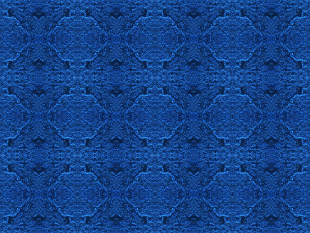 Blue Ethnic pattern. Abstract kaleidoscope fabric design.
