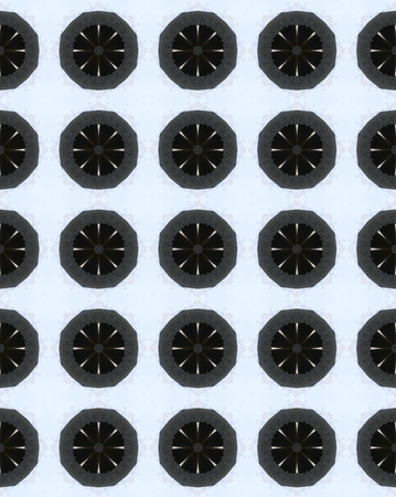 White Ethnic pattern. Abstract kaleidoscope fabric design.