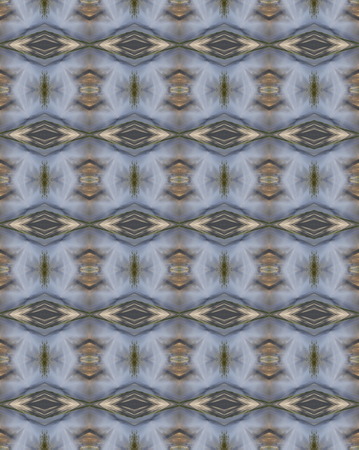 Green Ethnic pattern. Abstract kaleidoscope fabric design.
