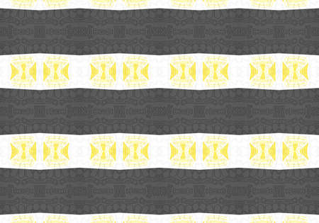 Black Ethnic pattern. Abstract kaleidoscope fabric design.の写真素材