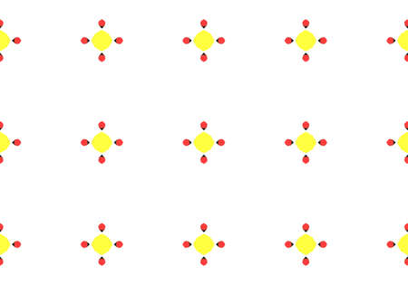 Yellow Ethnic pattern. Abstract kaleidoscope fabric design.
