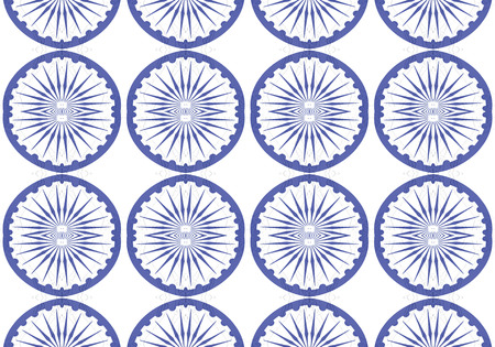 Blue Ethnic pattern. Abstract kaleidoscope fabric design.の写真素材