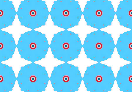 Blue Ethnic pattern. Abstract kaleidoscope fabric design.