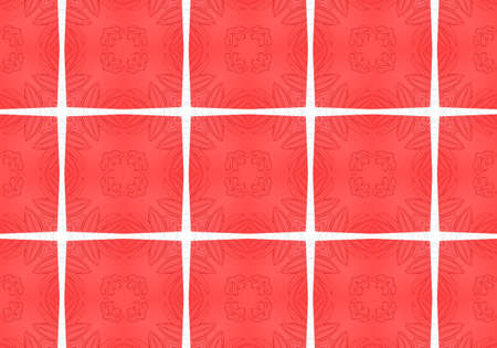 red Ethnic pattern. Abstract kaleidoscope fabric design.の写真素材