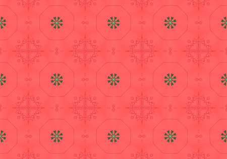 red Ethnic pattern. Abstract kaleidoscope fabric design.の写真素材