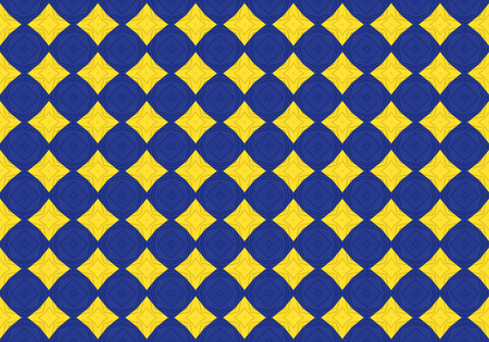 Yellow Ethnic pattern. Abstract kaleidoscope fabric design.の写真素材