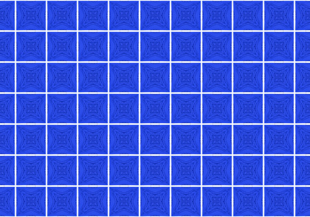 Blue Ethnic pattern. Abstract kaleidoscope fabric design.の写真素材