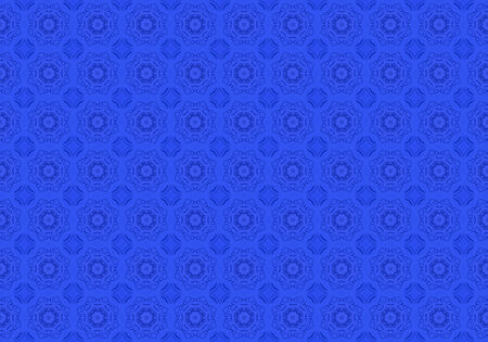 Blue Ethnic pattern. Abstract kaleidoscope fabric design.の写真素材