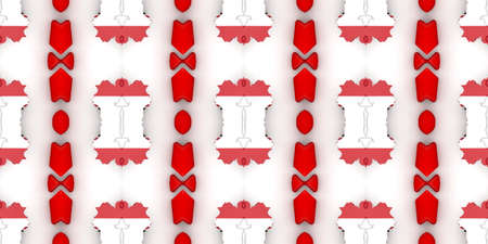 red Ethnic pattern. Abstract kaleidoscope fabric design.の写真素材