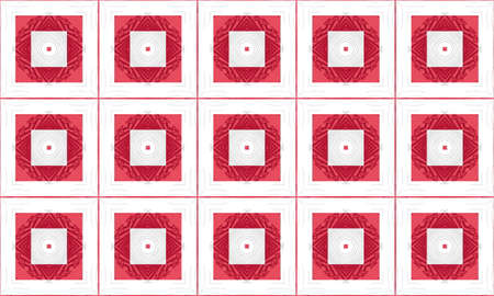 red Ethnic pattern. Abstract kaleidoscope fabric design.の写真素材