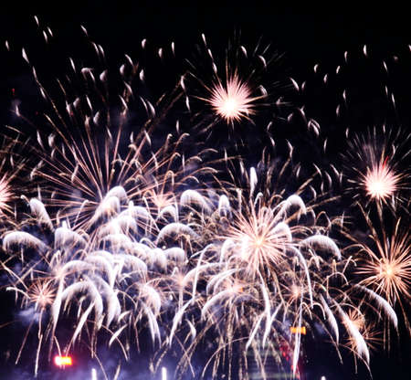 Fireworks in Big Eeuropean city Riga, Independence dayの写真素材