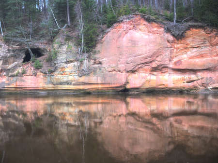 River in the Forest with sand mountains