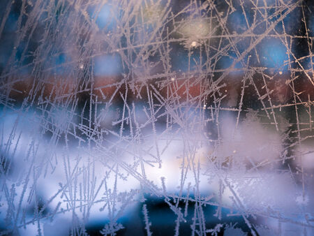 Frost abstract background in cold winted dayの写真素材
