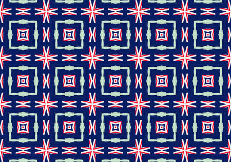 Ethnic pattern. Abstract kaleidoscope fabric design textureの写真素材