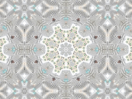 Ethnic pattern. Abstract kaleidoscope fabric design texture