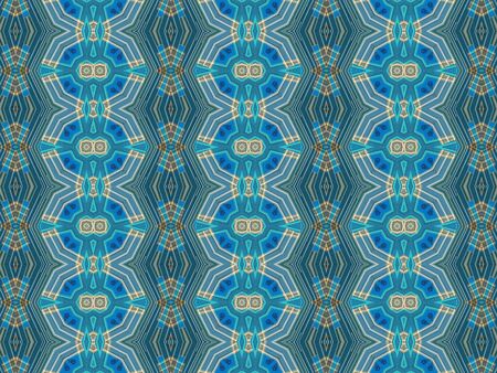 Ethnic pattern. Abstract kaleidoscope fabric design textureの写真素材