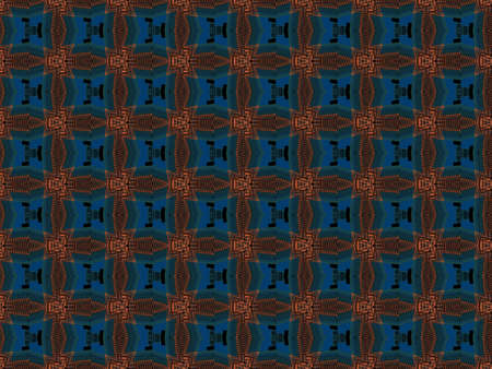 Ethnic pattern. Abstract kaleidoscope fabric design textureの写真素材