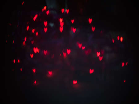 Heart bokeh background, Love Valentine's day backgroundの写真素材